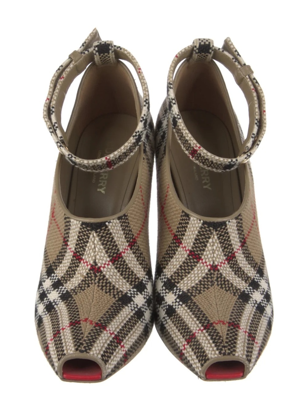 Burberry check boots